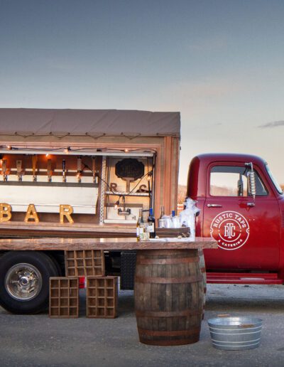 Rustic tap truck set up