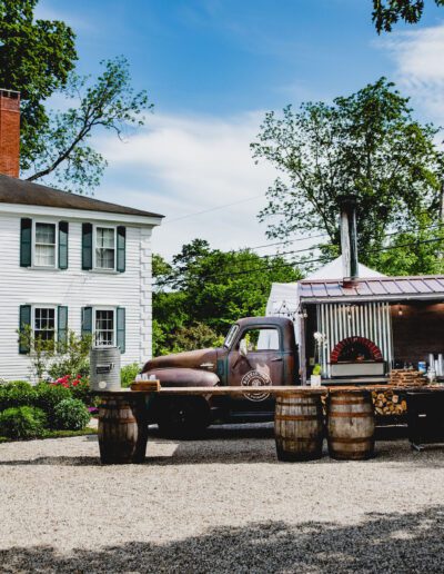 Rustic tap infront of wedding venue